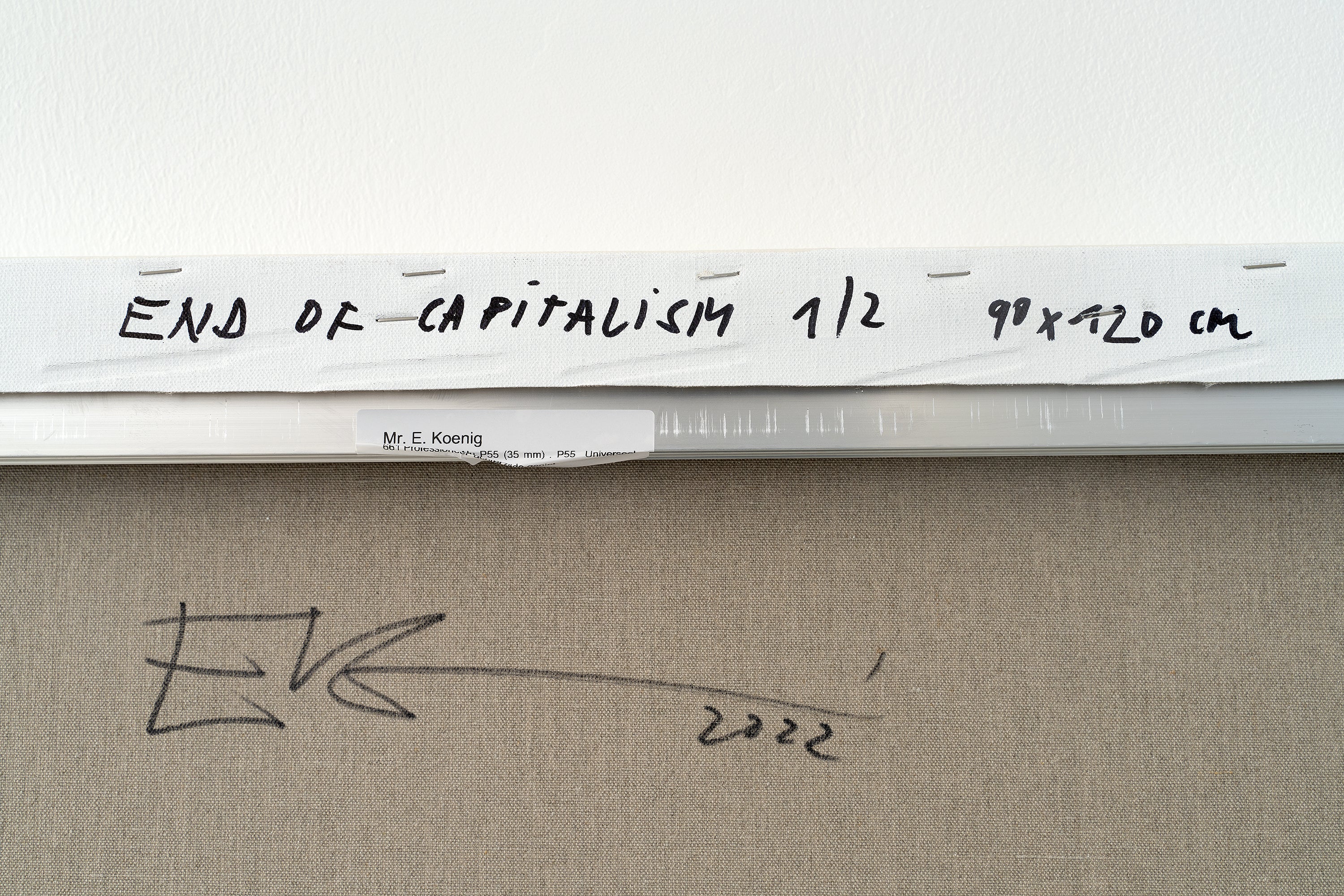 END OF CAPITALISM CANVAS 2x90x120CM